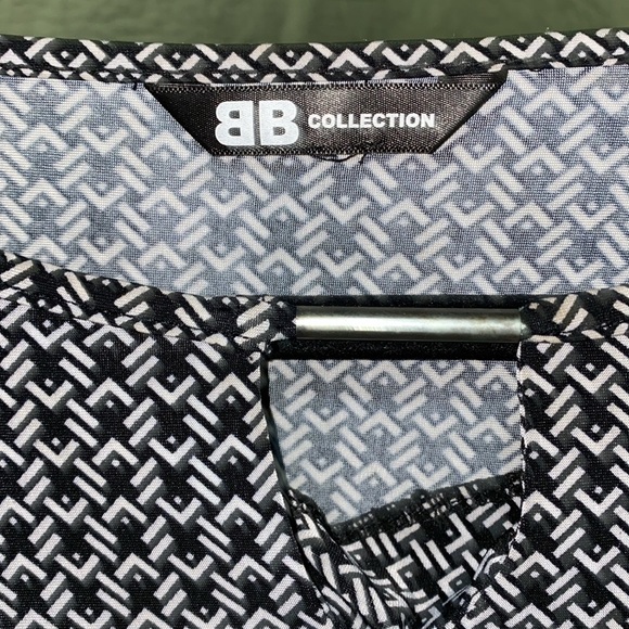 BB COLLECTION Black/White Multi Design, Knee Length Dress, Luxurious ~6463-001 - Picture 3 of 5
